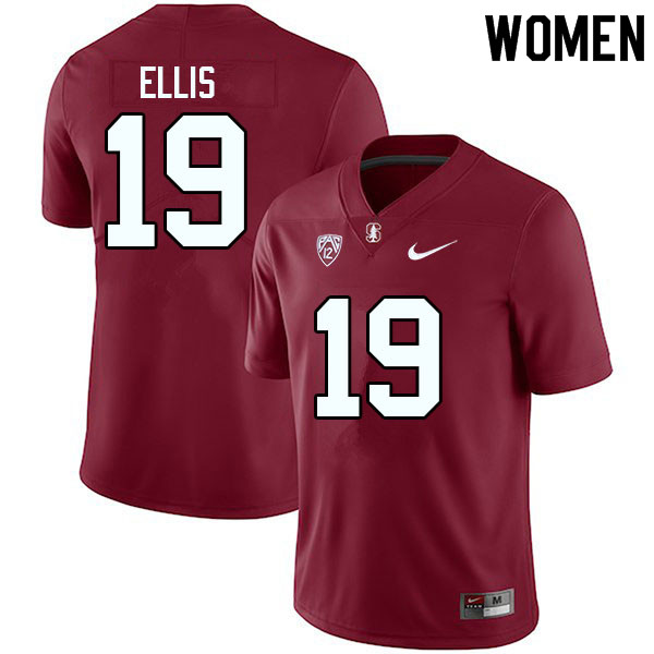 Women #19 Caleb Ellis Stanford Cardinal College Football Jerseys Sale-Cardinal - Click Image to Close